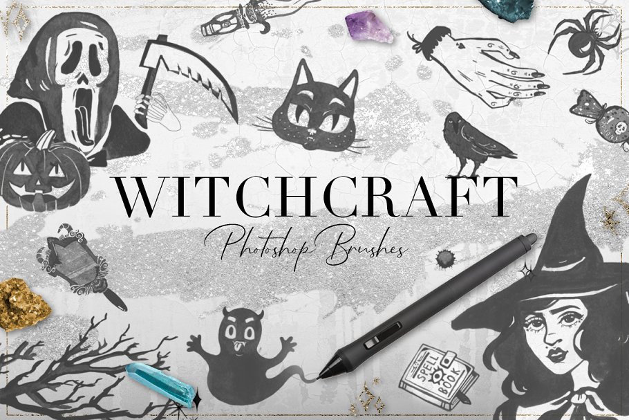 Download 75 Witchcraft Photoshop Brushes