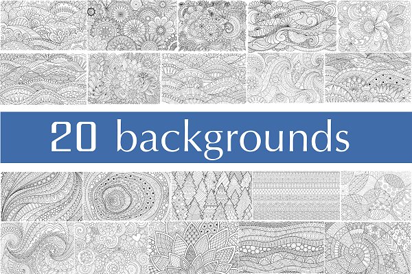 Download 20 Abstract line art backgrounds