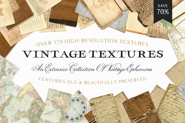 Download Vintage Textures & Ephemera Bundle