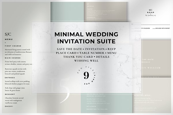 Download Minimal Wedding Invitation Suite