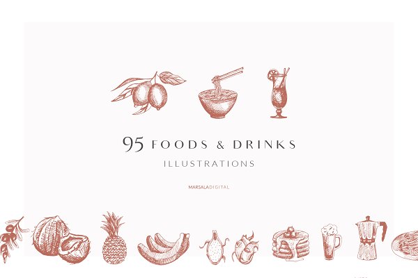 Download Foods & Drinks Logo Elements