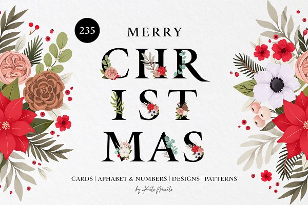 Download Sale. Christmas cards & Alphabet