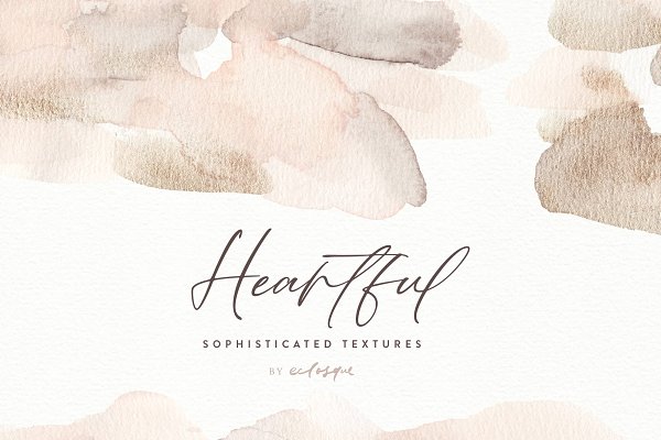 Download Heartful watercolor textures