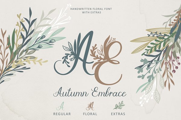 Download Autumn Embrace Floral Font