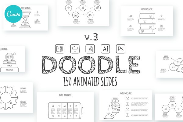 Download Doodle infographics presentation