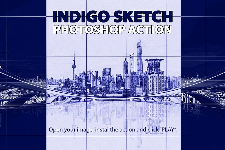 Download Indigo Sketch Photoshop Action
