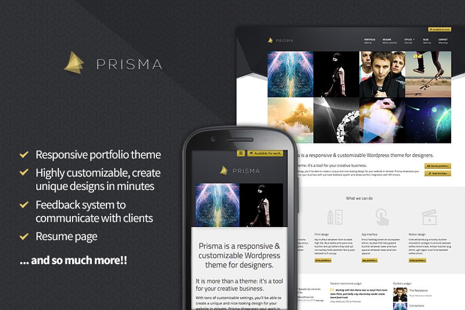 Download Prisma Reponsive WordPress Portfolio