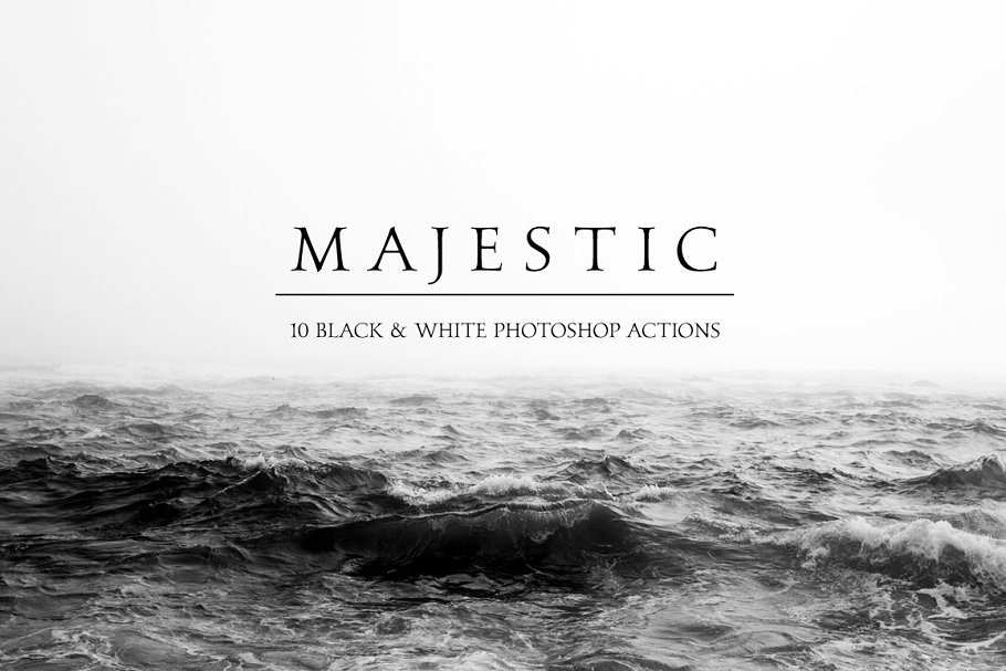 Download Majestic: Black + White PS Actions