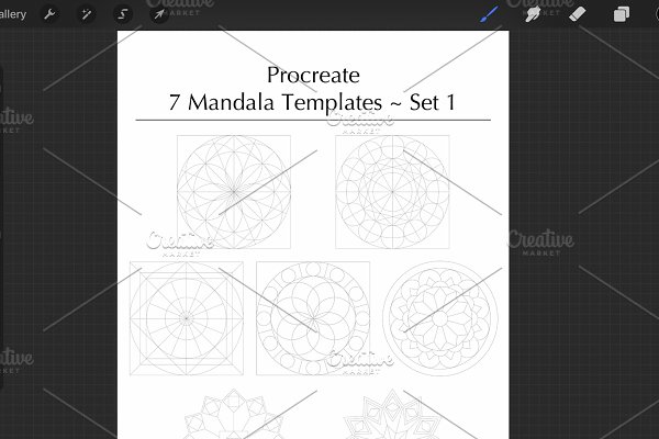 Download Procreate Mandala Templates Set 1