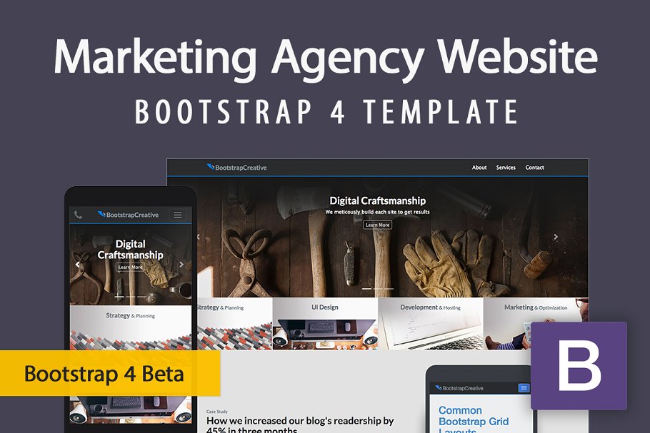 Download Marketing Website Template Bootstrap