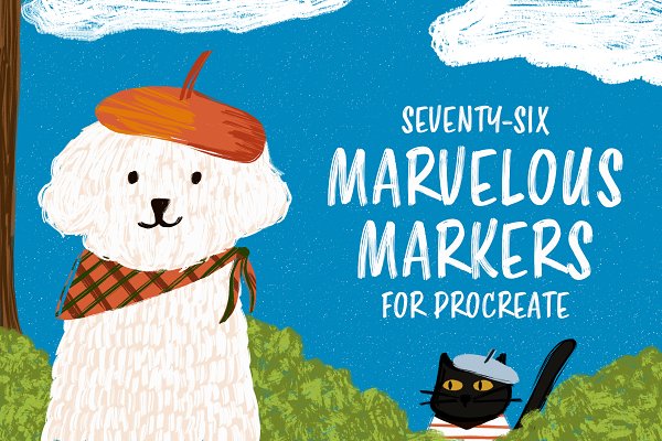 Download 76 Marvelous Markers for Procreate