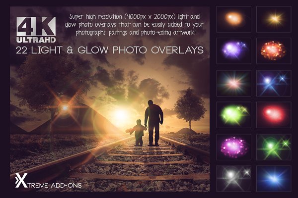 Download 4K Light & Glow Overlays
