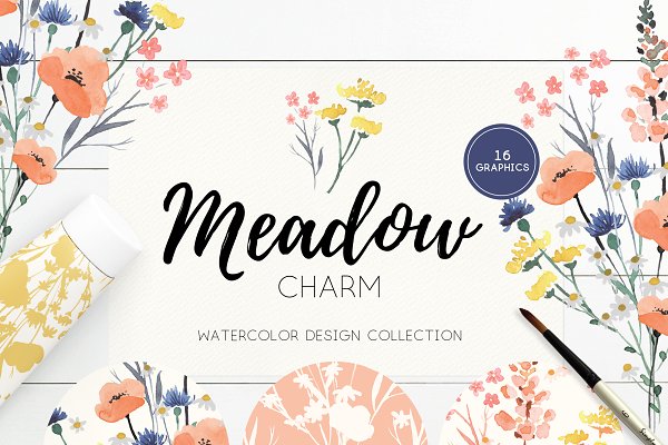 Download Wildflower Watercolor Floral Clipart