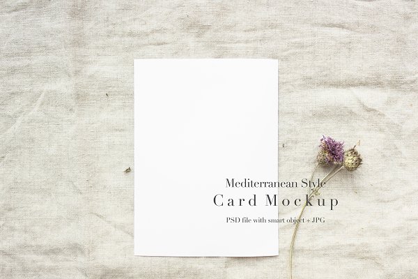 Download Mediterranean Style Card Mockup 5x7