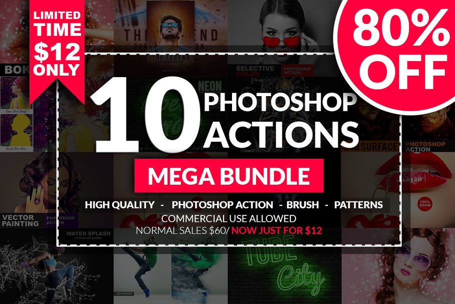 Download 10 In 1 Photoshop Action Bundle