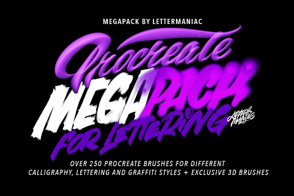 Download 312 PROCREATE BRUSHES MEGAPACK