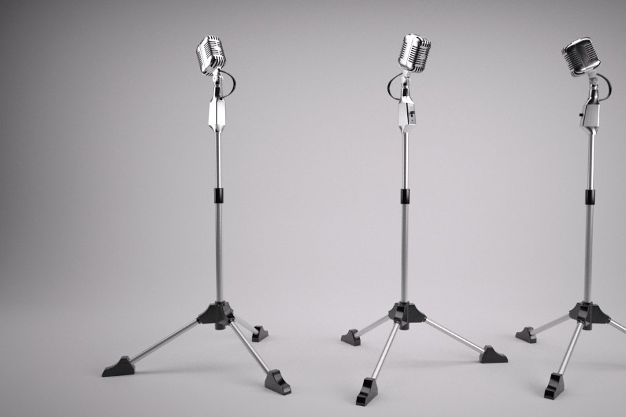 Download Retro Microphone on stand