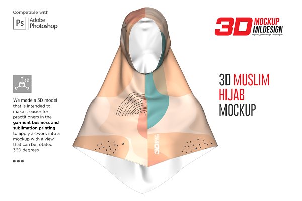 Download 3D Muslim Hijab Mockup