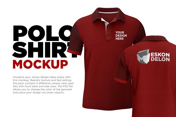 Download Polo Shirt Mockup Psd