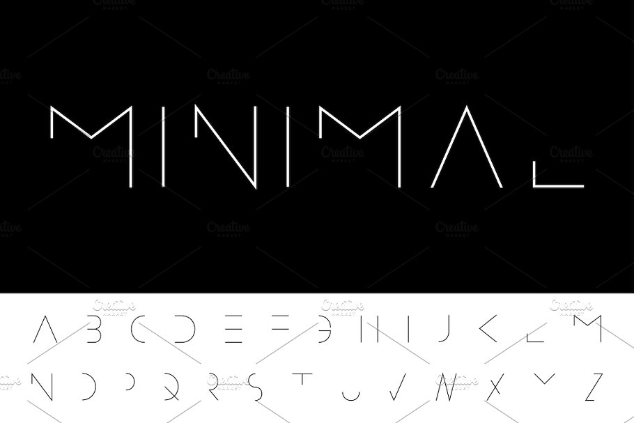 Download Minimalistic english alphabet
