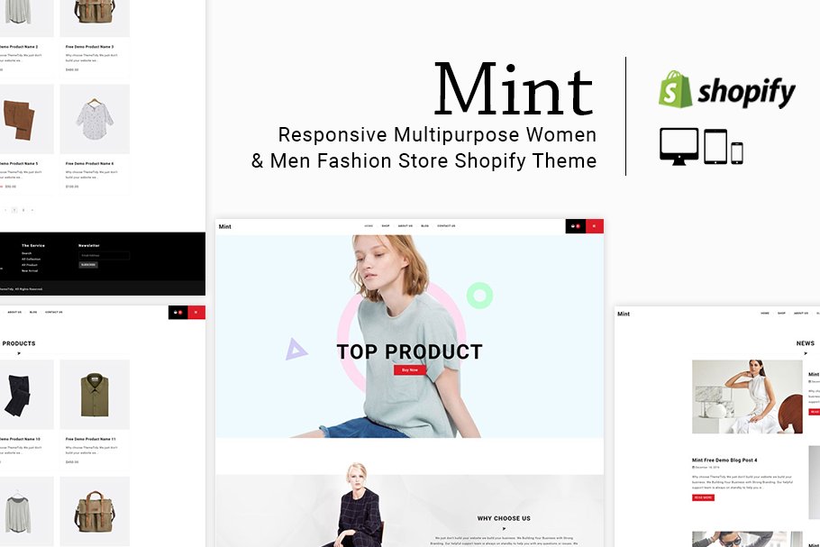 Download Mint Men Fashion Store Shopify Theme