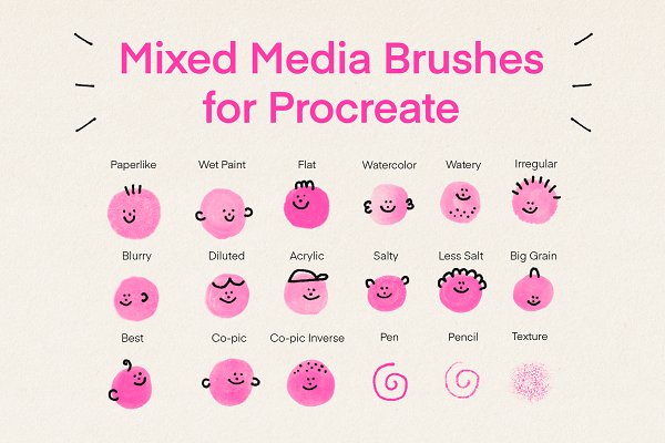 Download Mixed Media Brushes for Procreate