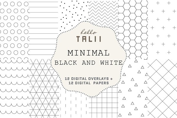 Download Minimal Black and White Overlays