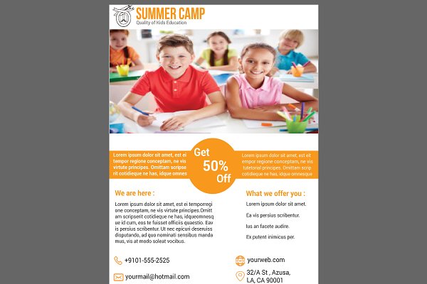 Download Summer Camp School Admission Flyer