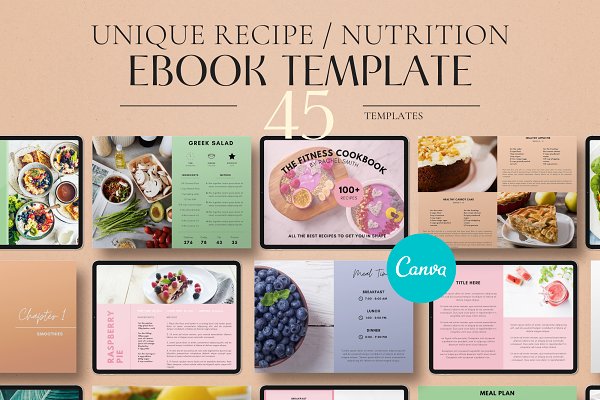 Download Canva Recipe Book Cookbook Template