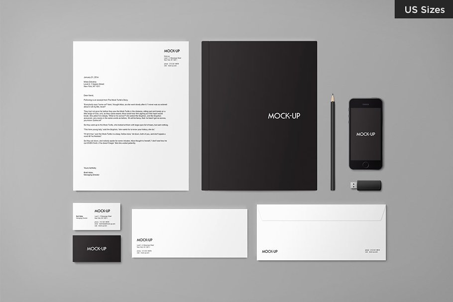 Download Stationery Mock-up - US Sizes