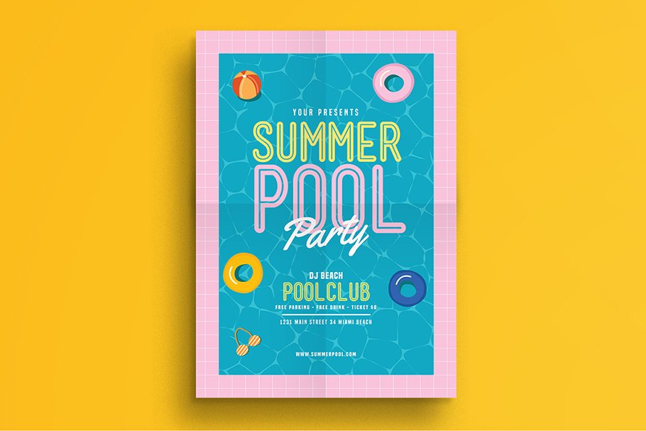 Download Summer Pool Party Flyer