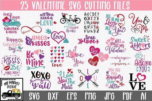 Download Valentine SVG Cut File Bundle
