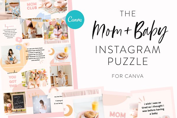 Download Mom + Baby Instagram Puzzle Template