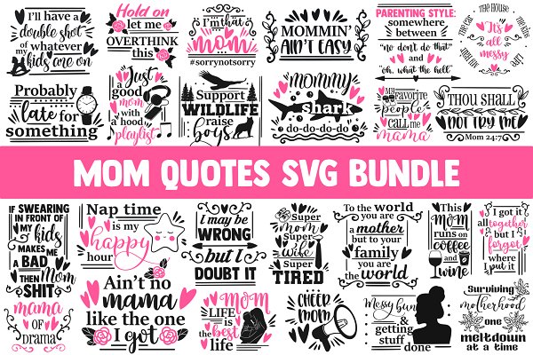 Download Funny mom SVG bundle