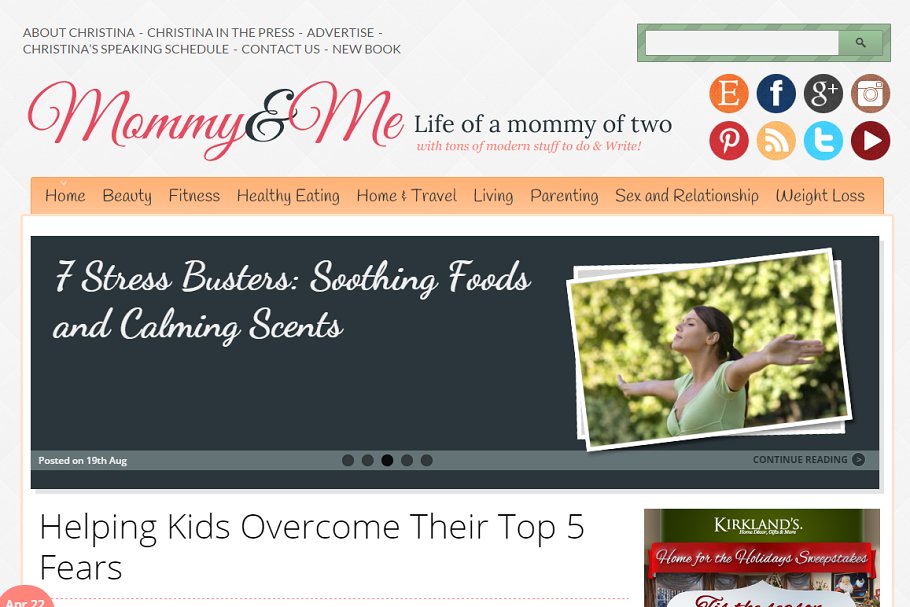 Download Mommy&Me Mom Blogging Theme