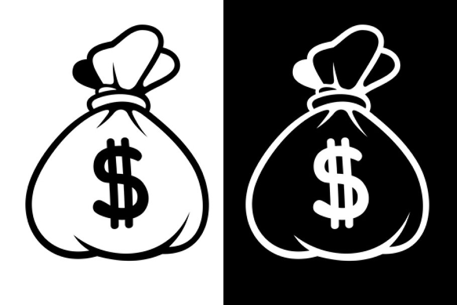 Download Dollar Money Icon with Bag