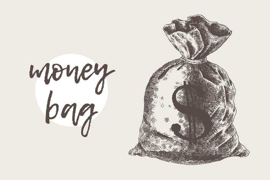 Download Illustration of a money bag