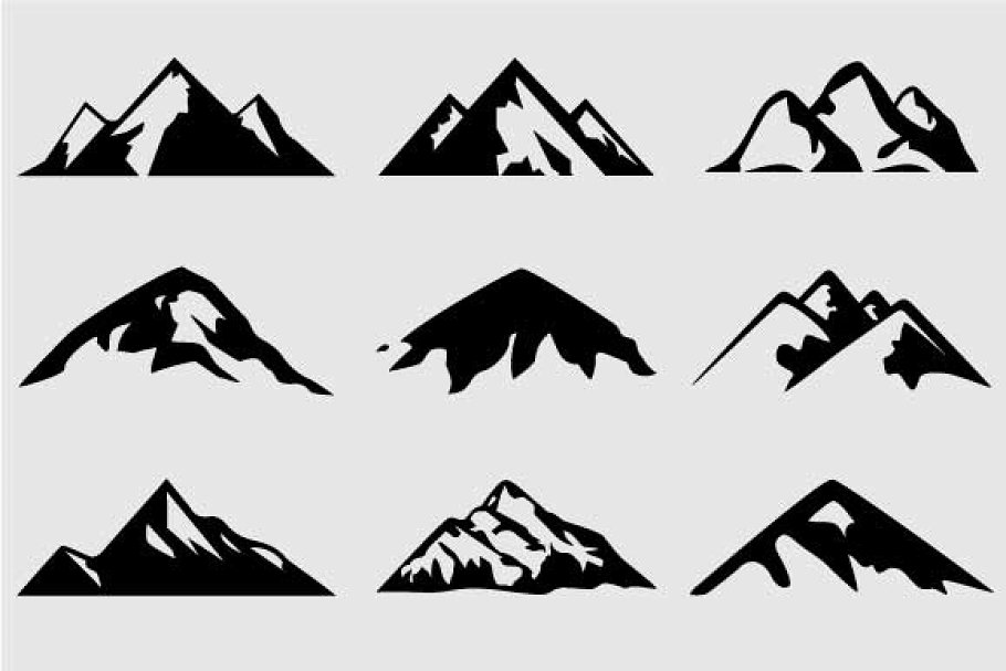 Download Mountain Shapes For Logos Vol 3