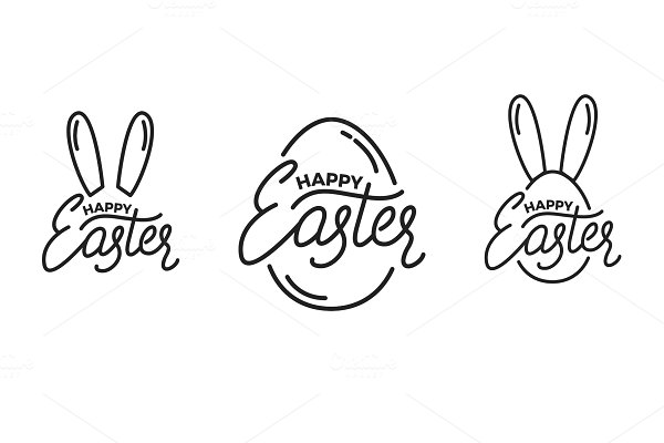 Download Easter labels badge emblems