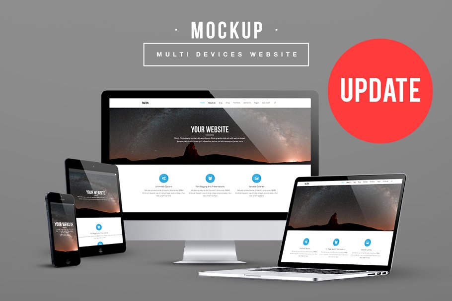 Download Multi Devices Website Mockup UPDATE