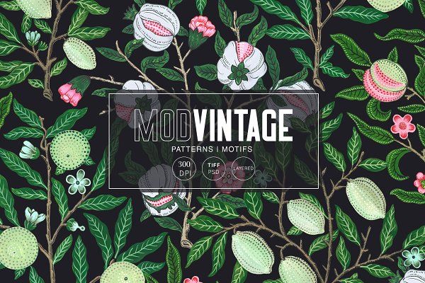 Download ModVintage - Patterns & Motifs Set!