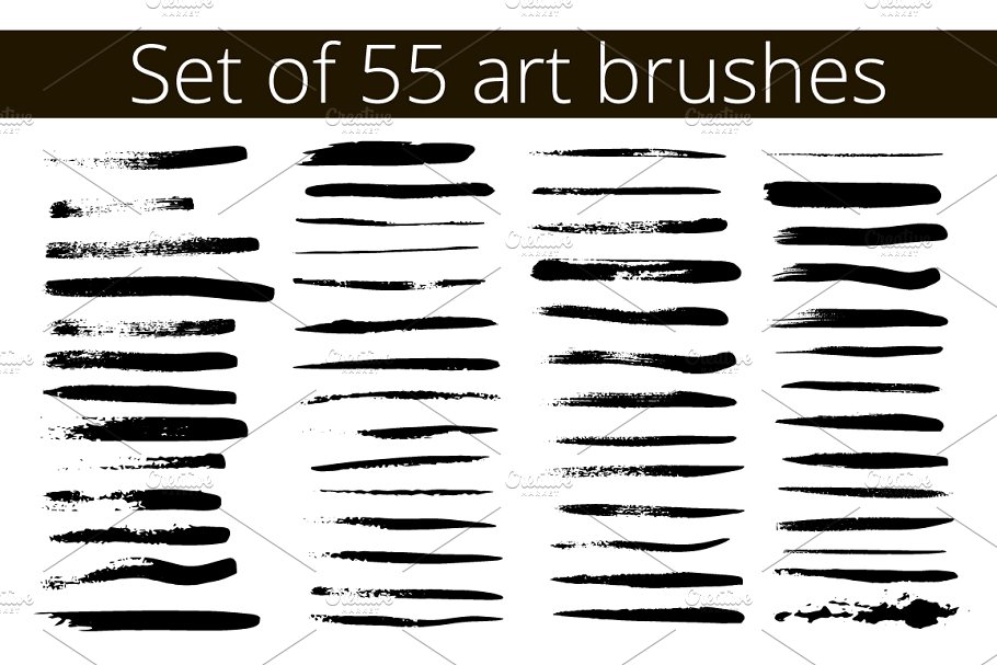 Download set of 55 art brushes