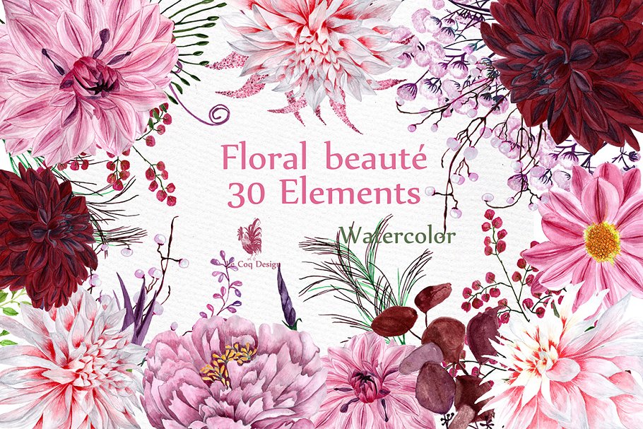 Download Watercolor flowers clipart
