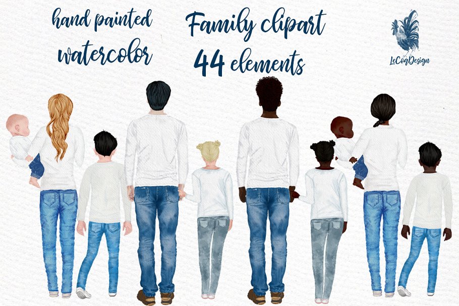 Download Watercolor Family Clipart