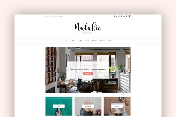 Download Natalie Blog & Shop WordPress Theme