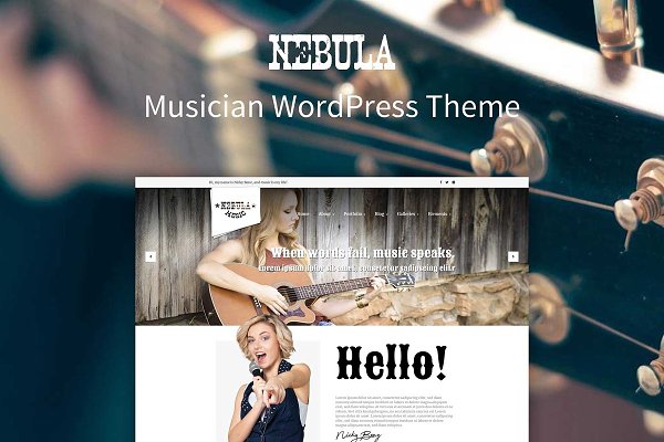 Download Nebula - Musician WordPress Theme