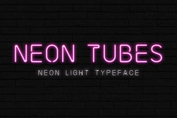 Download Neon Tubes - Neon Light Font