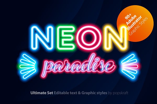 Download AI CS5 graphic styles Neon