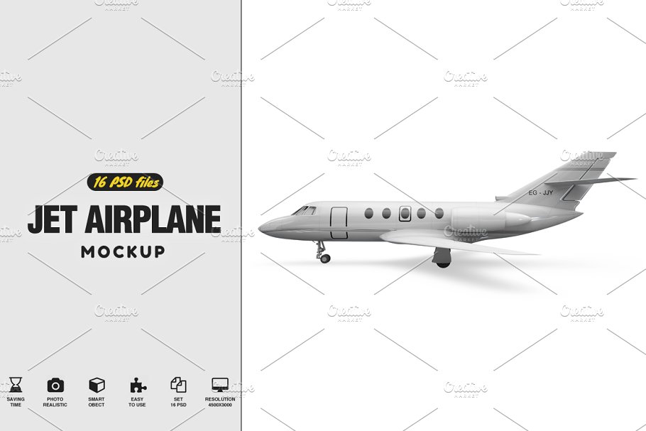 Download Jet Airplane Mockup