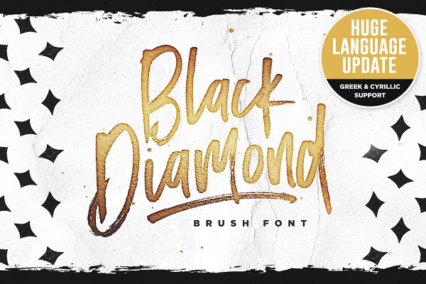 Download Black Diamond Brush Font